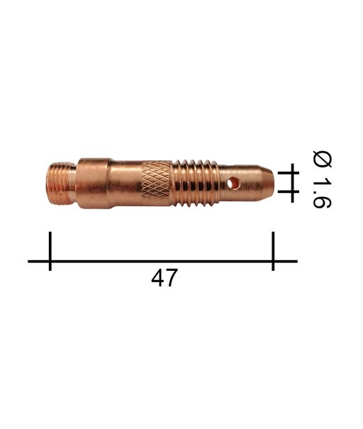 Spannzangenhalter 1,6 47 mm /TE0001-16/10N31/701.0191-ZVAR/ TIG/17/18/26 Standard