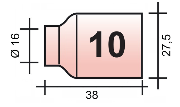 WIG-Düse Gr. 10 16mm LORCH a-LTG/i-LTW 4500 (527.4851.0)