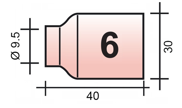 WIG-Düse Gr. 6 9,5 LORCH a-LTG/i-LTW 4500 (527.4860.6) mit Sieb