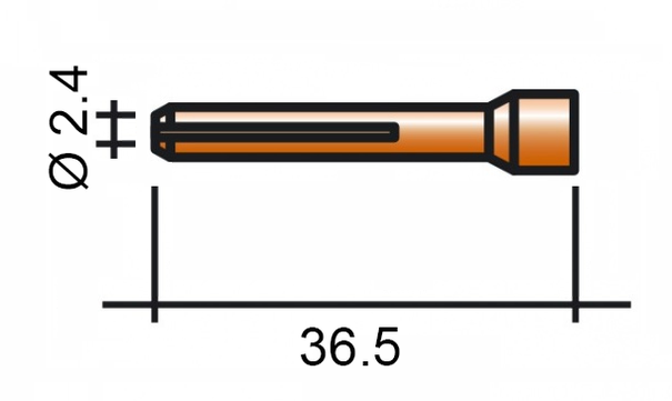 Spannzange 2,4 36,5 mm /525.4822,4/ LORCH a-LTG/i-LTW 4500