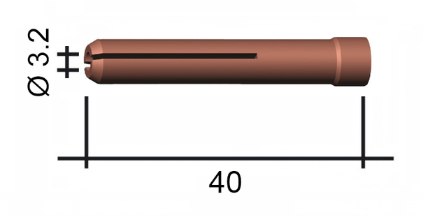 Spannzange 2,4 40 mm /TD0088-24/13N23L WIG 9/20/25