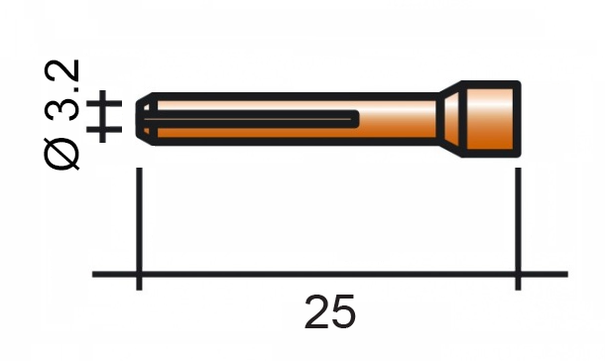 Spannzange 3,2 25 mm /TD0003-32/13N24/701.0253-ZVAR/ WIG/9/20