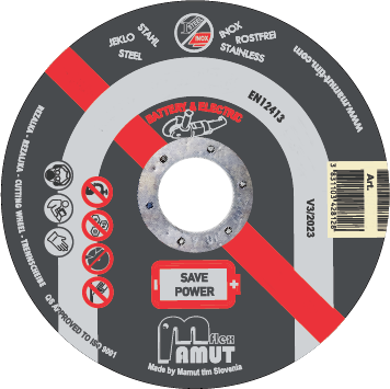 Schleifscheibe MAMUT Premium 125x7,4x22,23mm XA242P (201521) Edelstahl