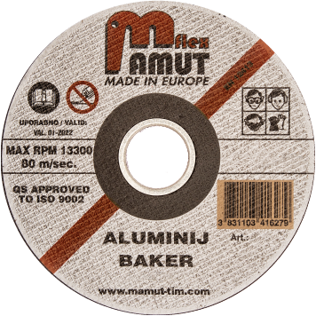 Trennscheibe MAMUT Profi ALU 125x1,6x22,23mm (875a) Aluminium