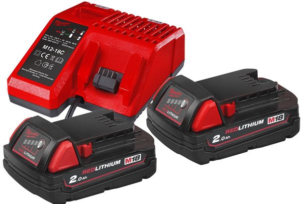 Batteriesatz Milwaukee M18™ NRG M18NRG-202 (2x2,0Ah +1xM12-18FC) /4933459213/