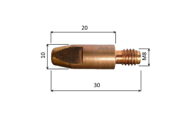 Spitze 1,4 M8 CuCrZr/MD05-84/101-18014/A140.0536/ 30 mm